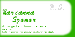 marianna szomor business card